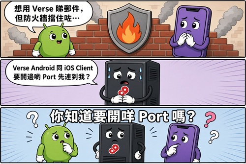 Verse Android/iOS 防火牆要開咩 Port?